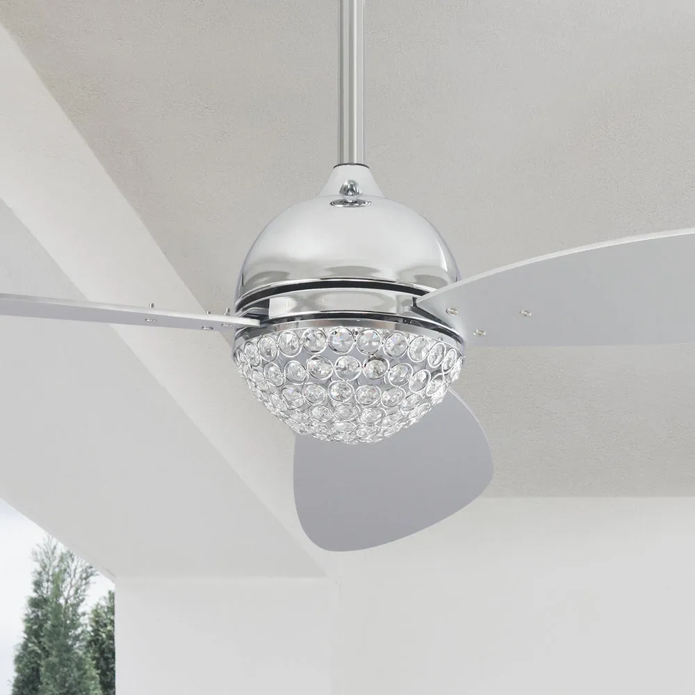 Corvin Smart Ceiling Fan with Integrated LED Light and Remote 48 inch