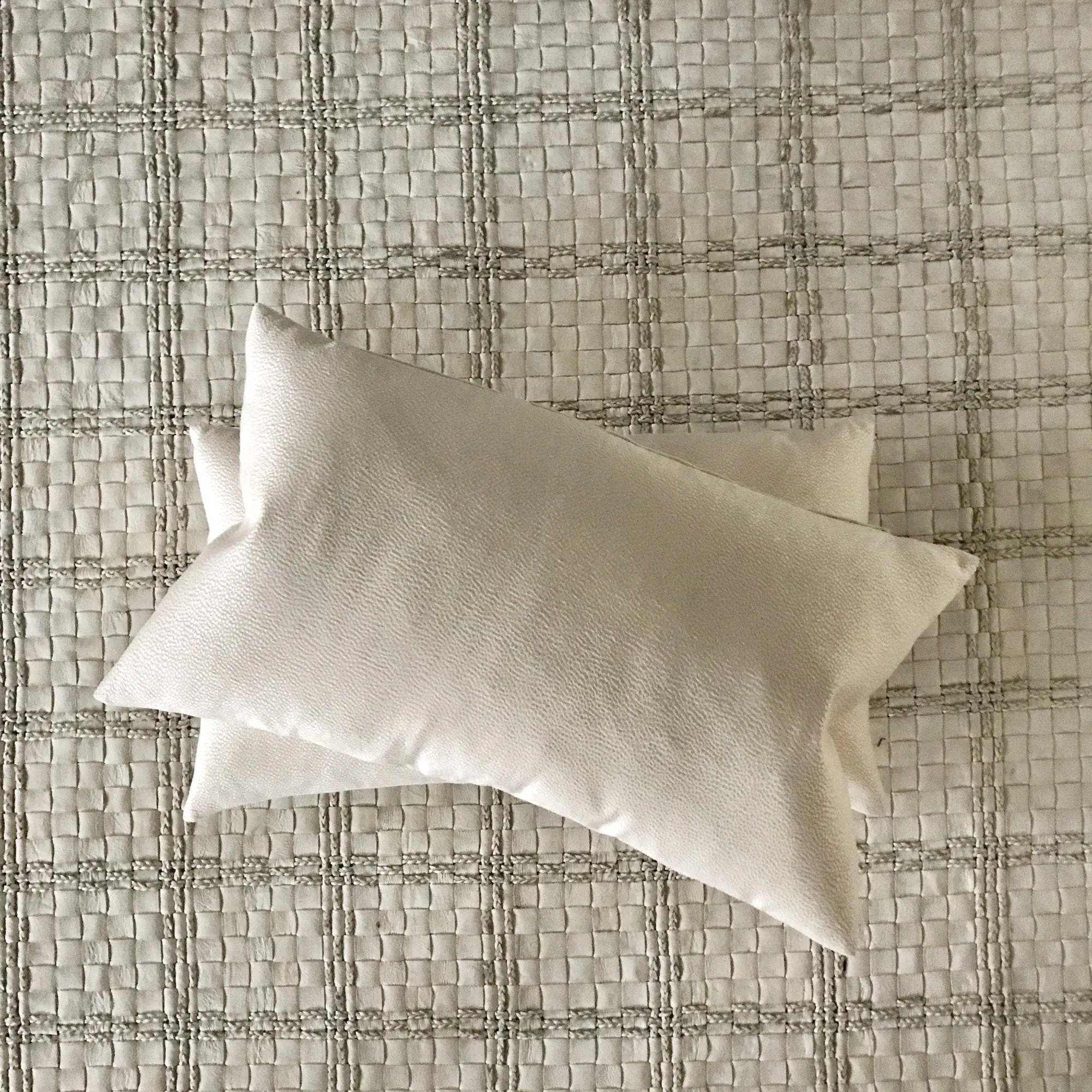 Cream Embossed Speckle Woven Lumbar Pillow Cover 15x26