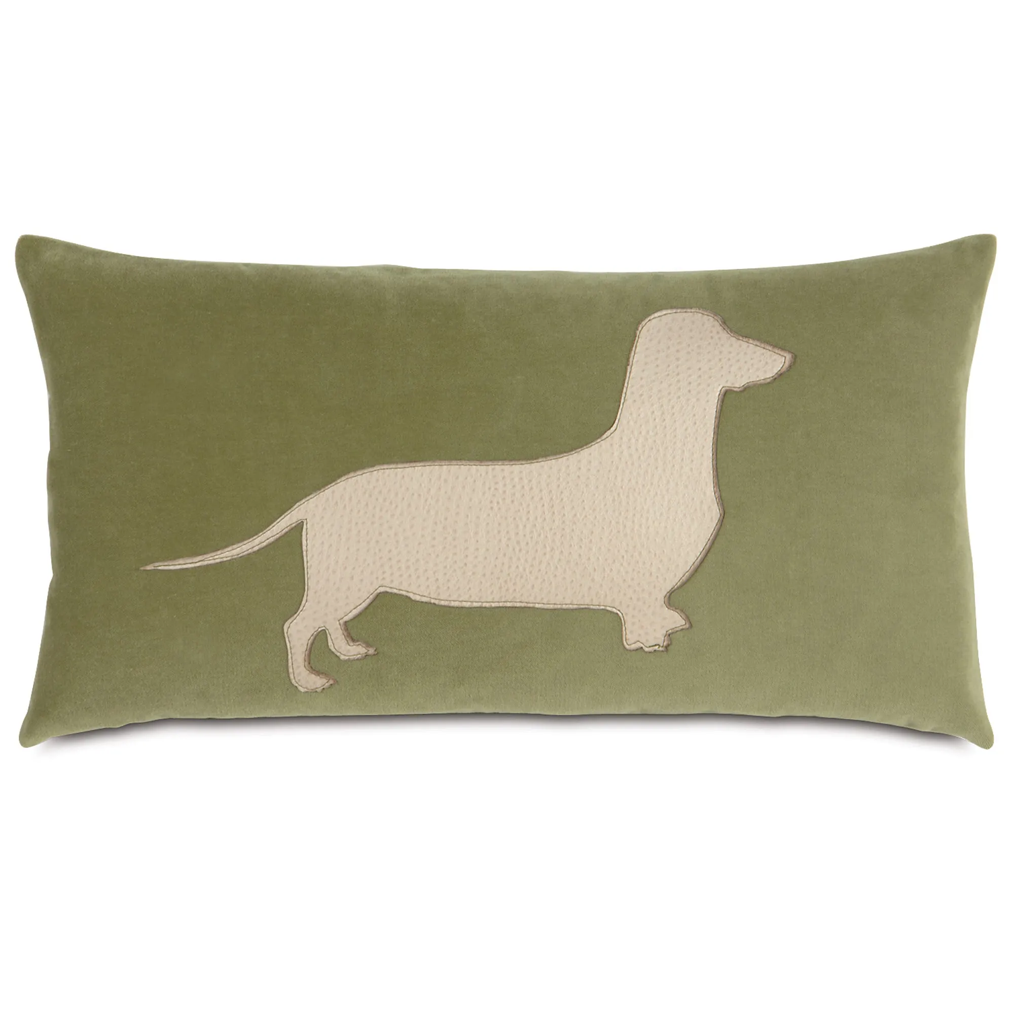 Dachshund in the Grass Lumbar Pillow Cover 11x21