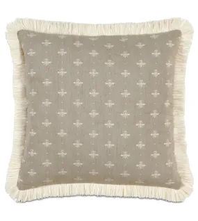 Daphne Embroidered Bee Throw Pillow Cover 22x22