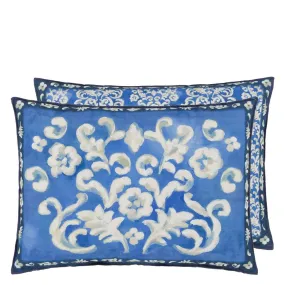 Designers Guild Isolotto Cobalt Cotton Decorative Pilllow