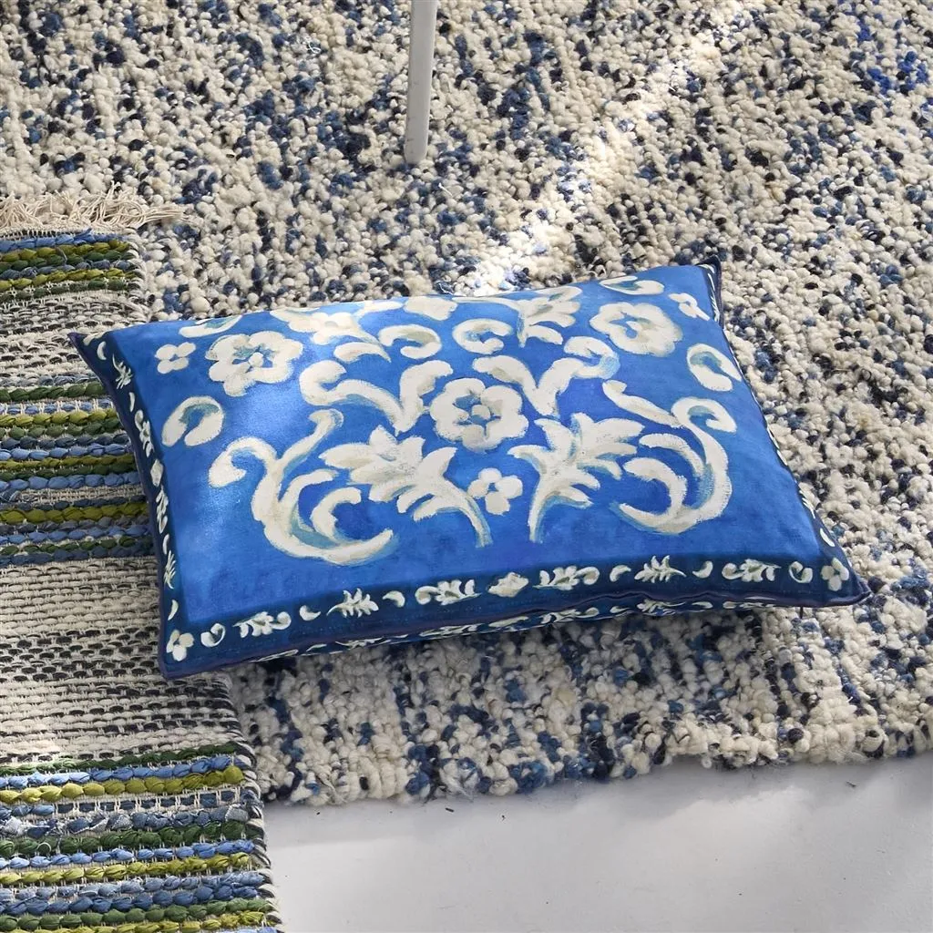 Designers Guild Isolotto Cobalt Cotton Decorative Pilllow