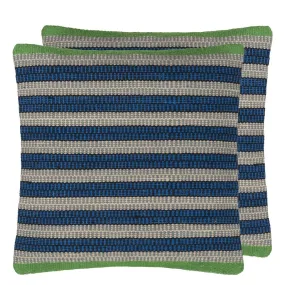 Designers Guild Muara Cobalt Outdoor Decorative Pillow