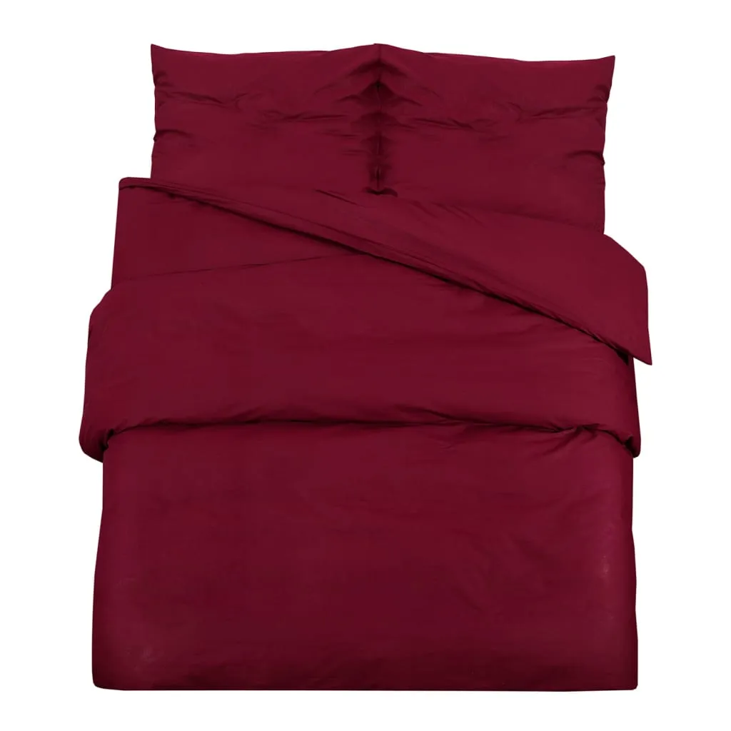 Duvet Cover Set Bordeaux 260x240 cm Cotton