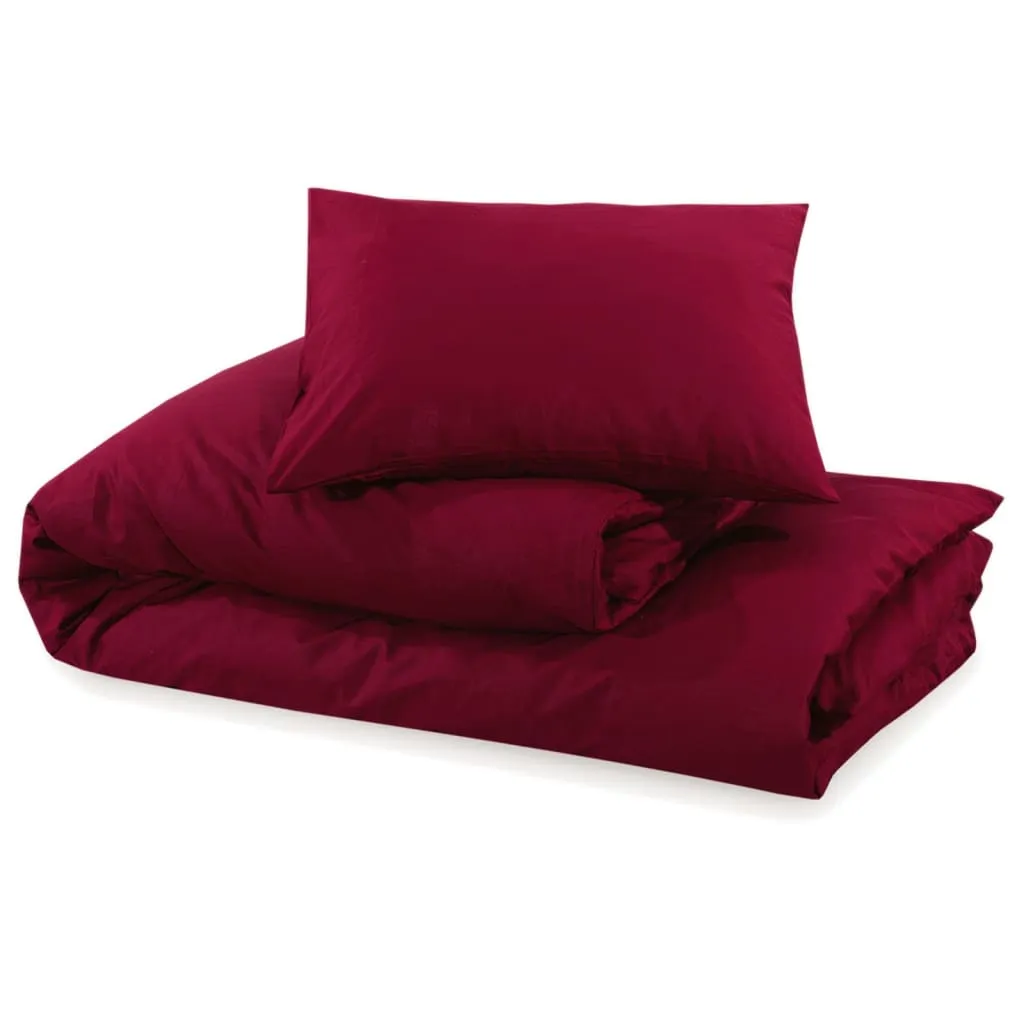 Duvet Cover Set Bordeaux 260x240 cm Cotton