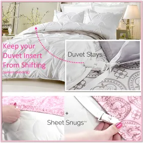 Duvet Stays and Sheet Snugs- The Complete "Sleep Tight" Bedding System