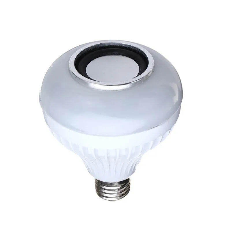 E27 LED RGBW Wireless bluetooth Speaker Bulb Light Music Play   Remote Smart LED Bulbs AC85-260V