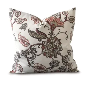 Earthen Flower Throw Pillow Cover 20x20