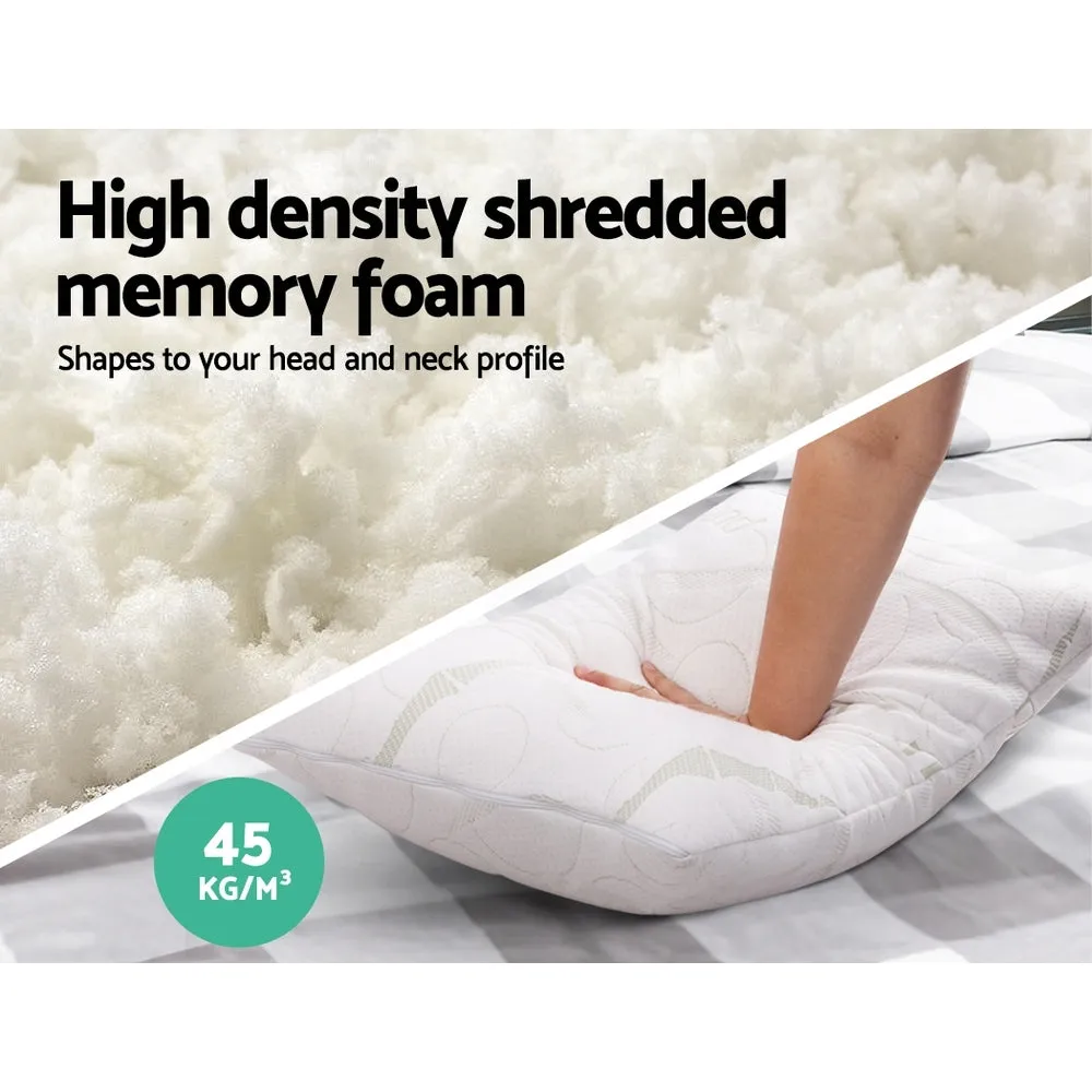 Eco-Friendly Bamboo Memory Foam Pillows, Twin Pack - Giselle