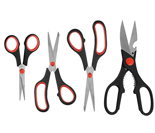 eZthings Scissors Set for Home Crafts and Arts or Office Cutting Projects (Multipurpose Scissors)