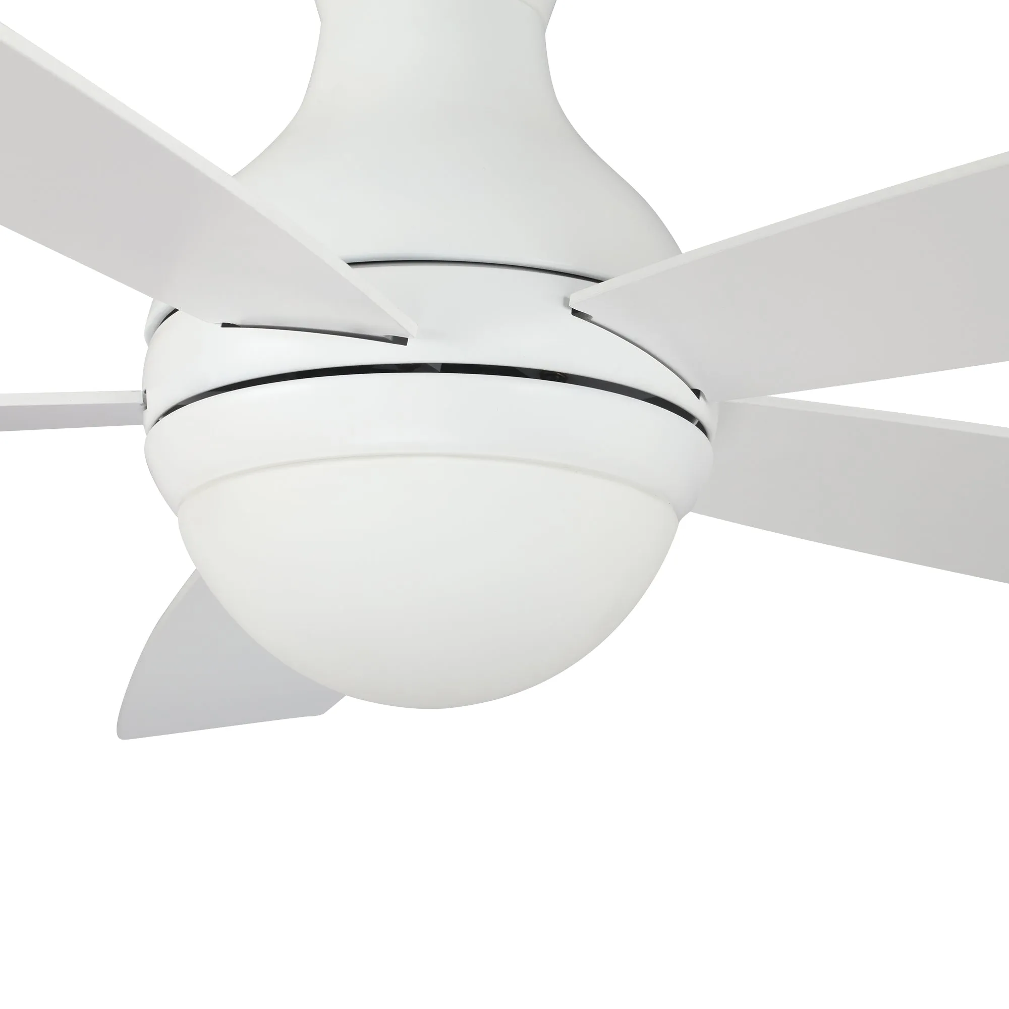 Fannin Flush Mount Smart Ceiling Fan with LED Light and remote 52 inch