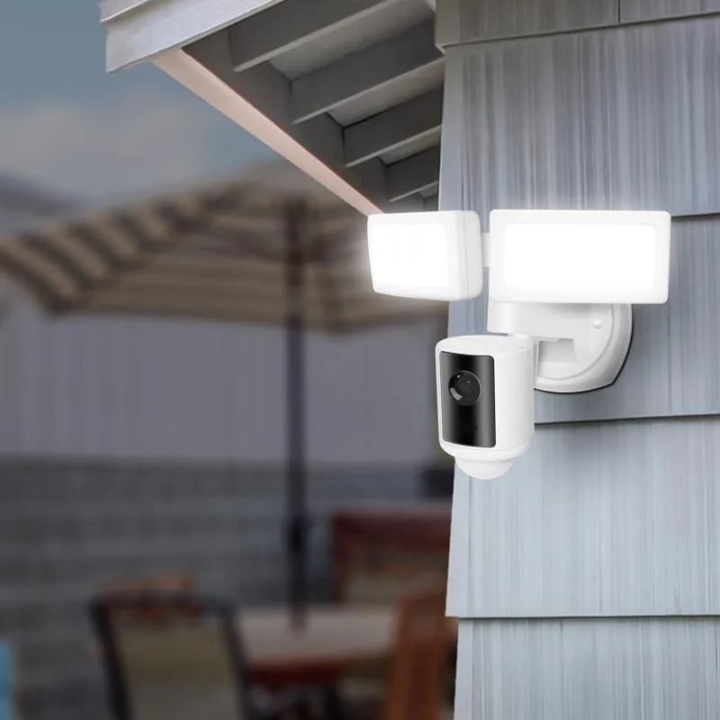 Feit Smart Home Motion-Sensing Hardwired LED White Smart-Enabled Security Floodlight