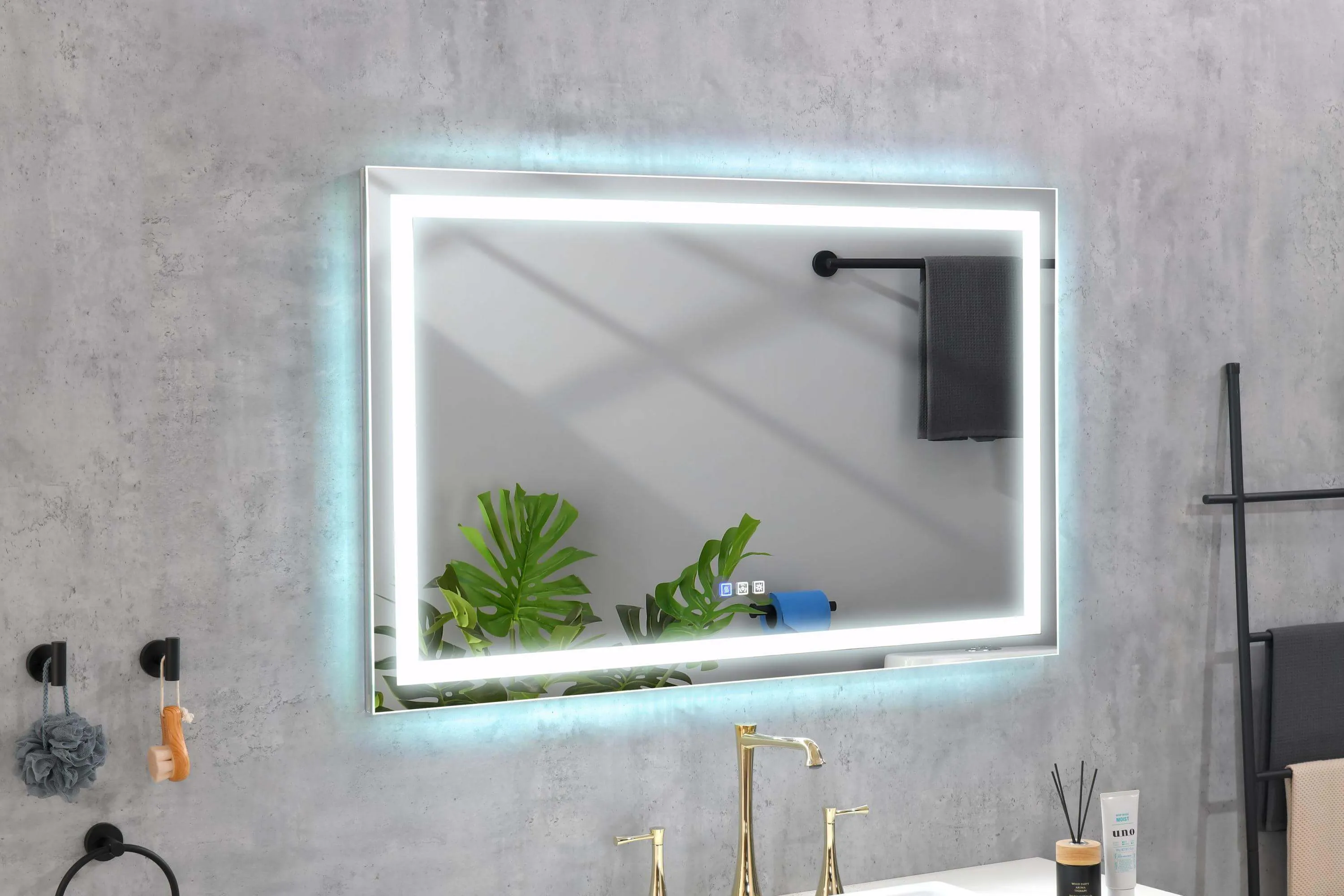 Frameless LED Vanity Mirror - Smart Touch, 3-Color Lighting