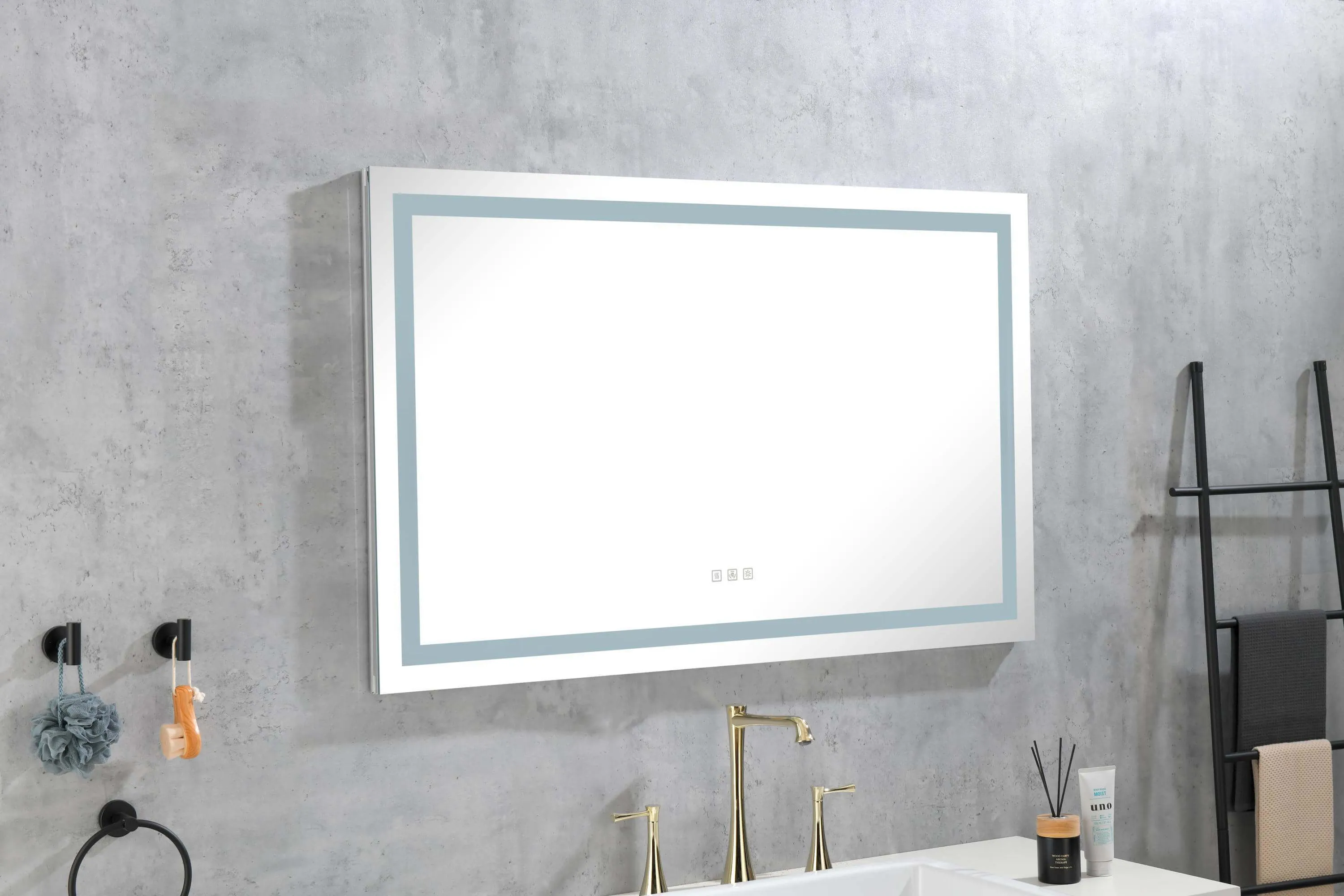 Frameless LED Vanity Mirror - Smart Touch, 3-Color Lighting