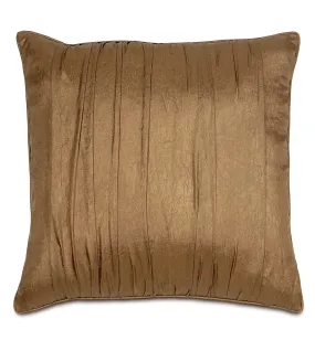 Gallina Ruched Metallic Gold Euro Sham 27x27