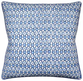 Galon Print Blue Decorative Pillow Ryan Studio