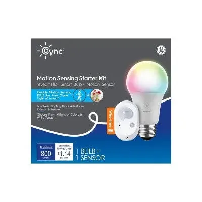 GE Cync Reveal Full Color A19 Light Bulb with Motion Sensor