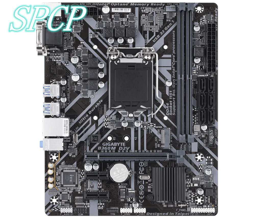 Gigabyte GA-B360M-D2V/Power Motherboard 1151 Supports 9th and 8th Gen Intel DDR4