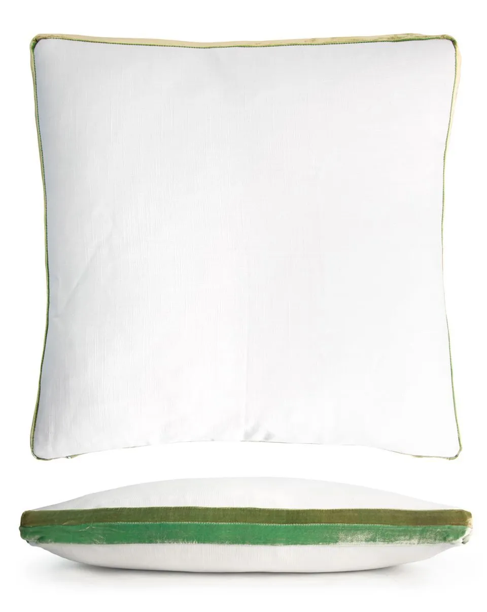 Grass & White Double Tuxedo Pillows by Kevin O'Brien Studio