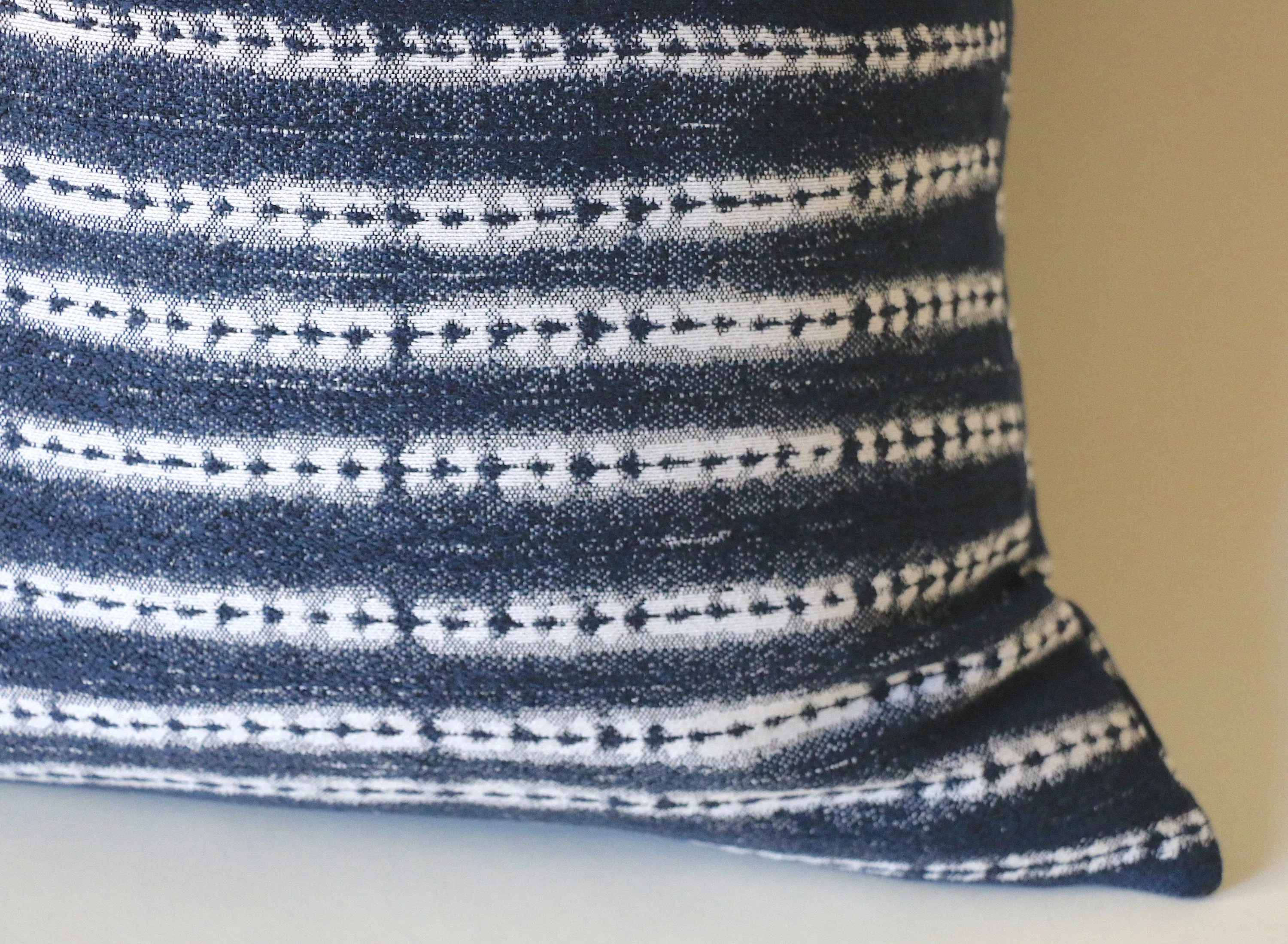 Grey Mudcloth-Style Pillow Cover: Durable Performance Fabric