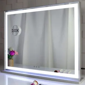 Hollywood Led Makeup Mirror - Smart Touch Control And 3 Colors Dimmable Light (72 x 56 Cm)