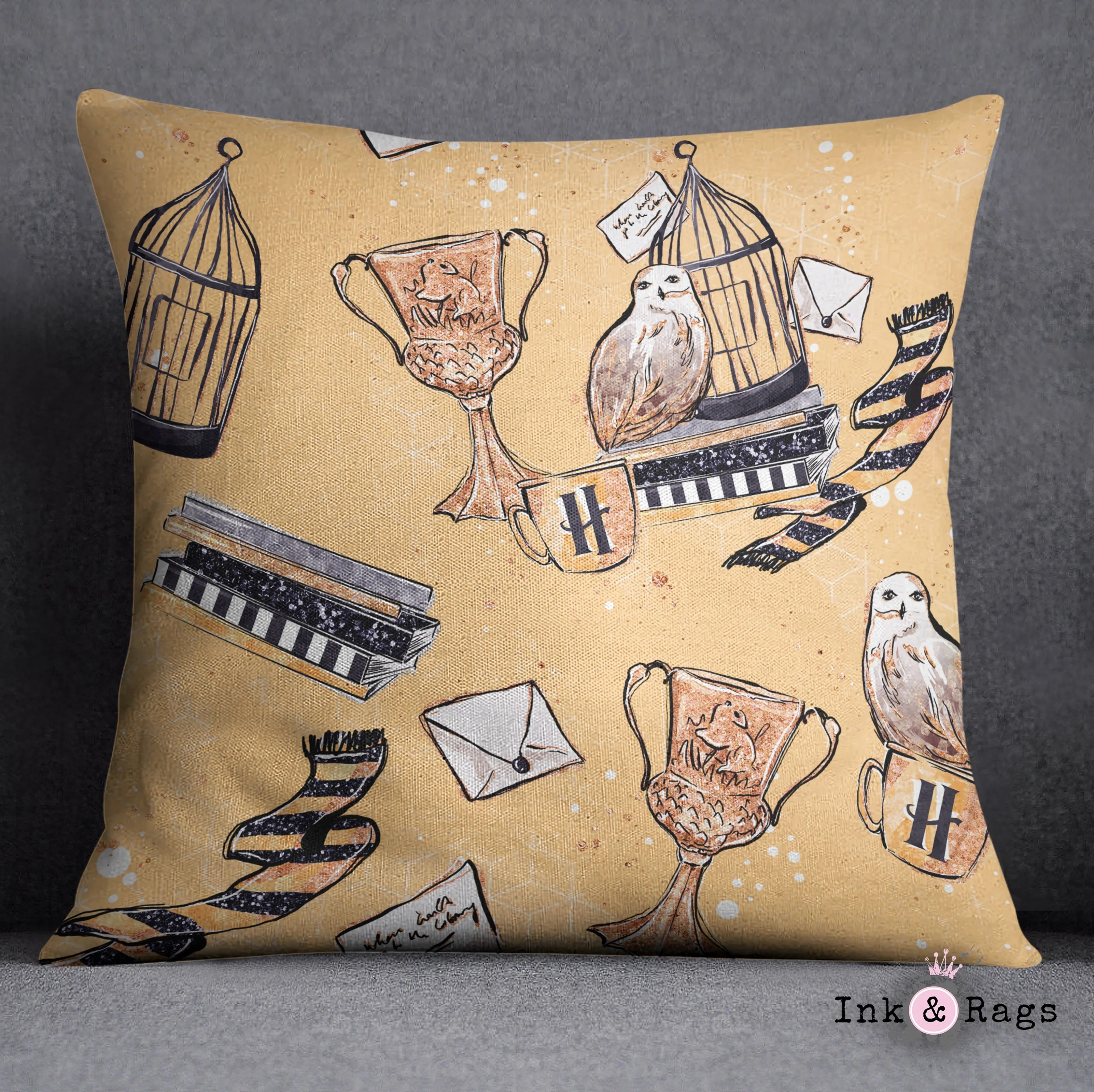 House of Hufflepuff Throw Pillow