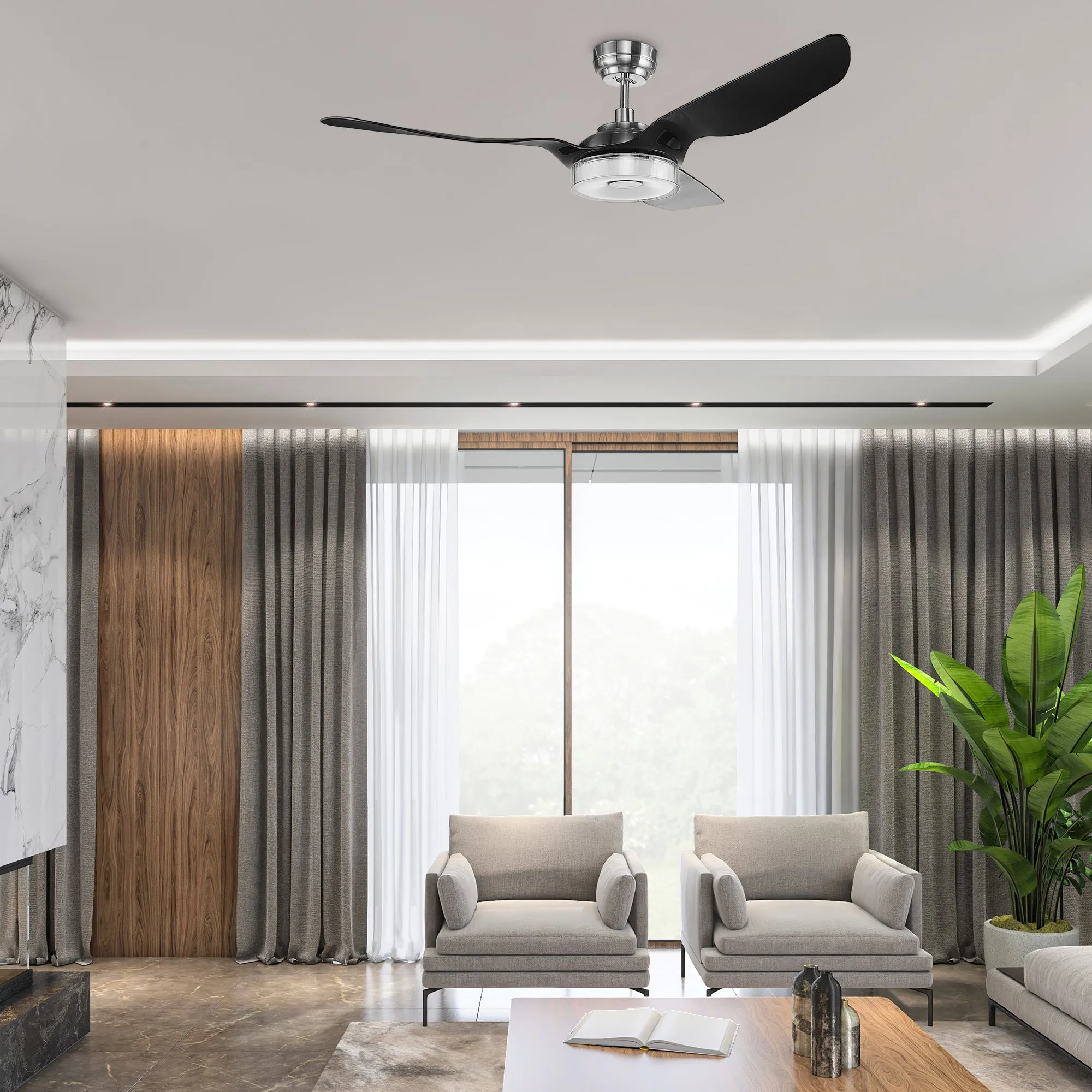 Icebreaker 56 inch Smart Ceiling Fan with LED Light and Remote