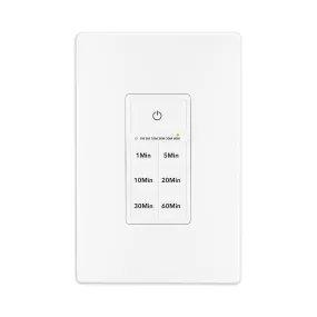 In-Wall Countdown Timer Switch with Push Button 1-5-10-20-30-60mins Neutral Wire Required Bn-link