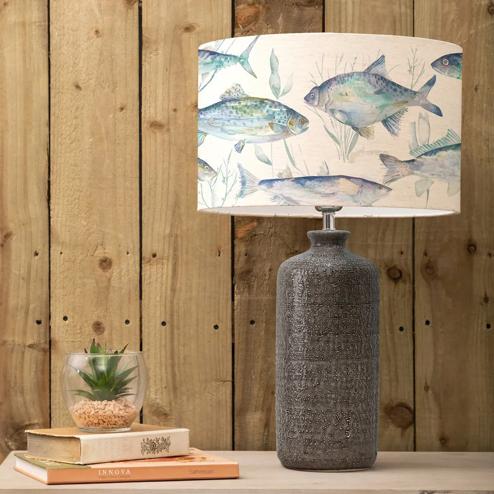 Ives Waters Eva & Inopia Complete Table Lamp Grey/Marine