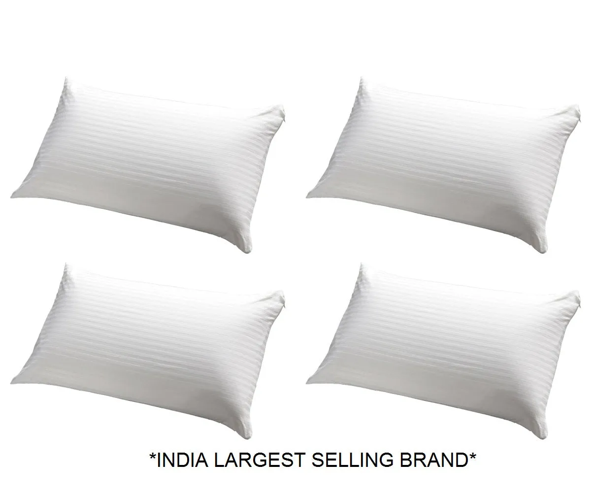 JDX Ultra Soft Quality Pillow for Bed, Soft Pillows for Sleeping, White, Set/Pack of 4 Pillows