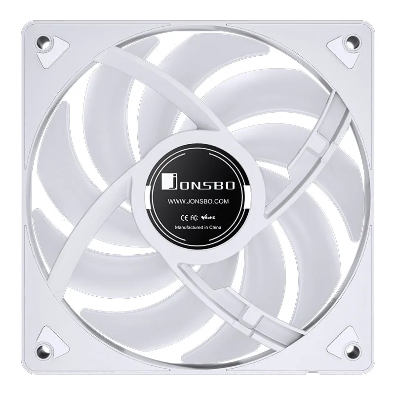 JONSBO SL-120 White 白色 Reversed 反葉 12CM PWM ARGB Case Fan SL-12WRN