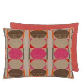 Kushime Fuchsia Cotton Throw Pillow by Designers Guild