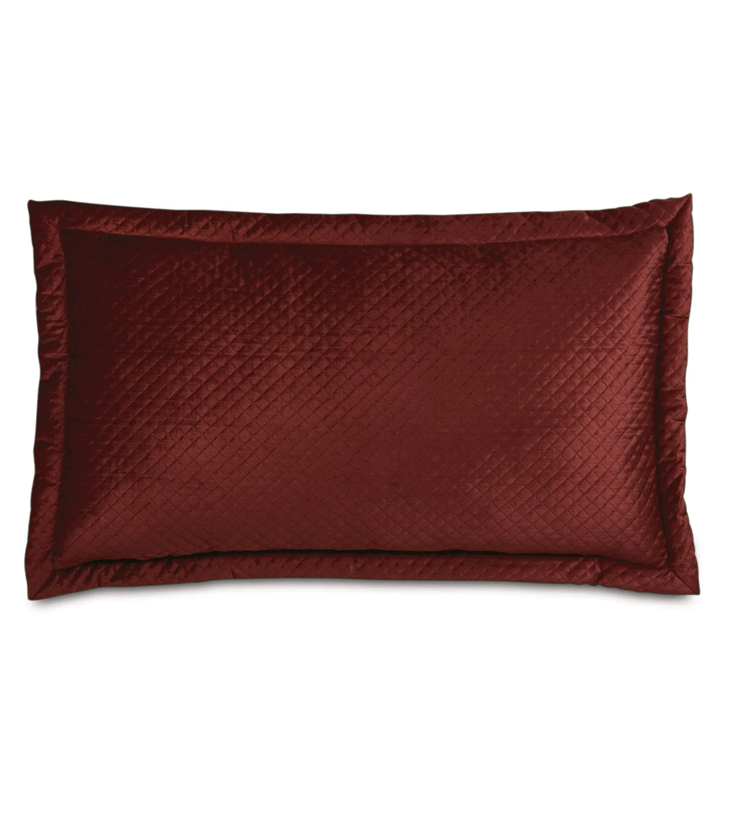 Lars Quilted Velvet King Sham 21x37 in Spice