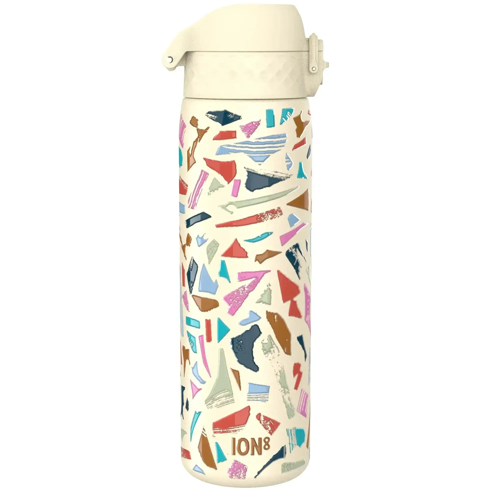 Leak Proof Slim Thermal Steel Water Bottle, Insulated, Terrazzo, 500ml (17oz)