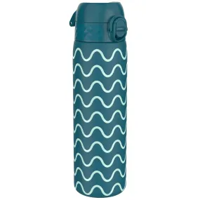 Leak Proof Slim Thermal Water Bottle, Insulated Steel, Wave, 500ml (17oz)