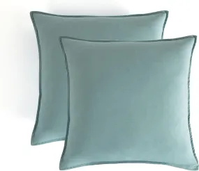 Luxurious Vintage-Washed Microfibre European Pillowcases - Set of 2 - CleverPolly