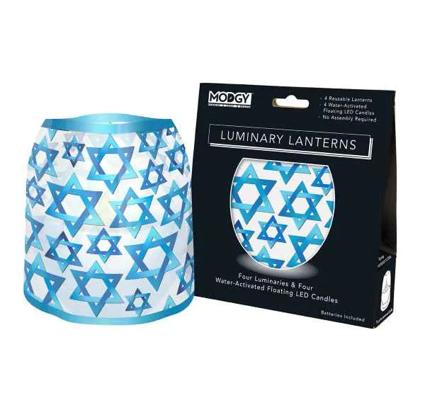 Mazel Set 4 Luminary and Tealights