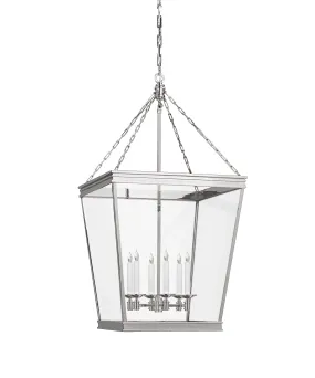 Medium Launceton Hanging Lantern, Polished Nickel