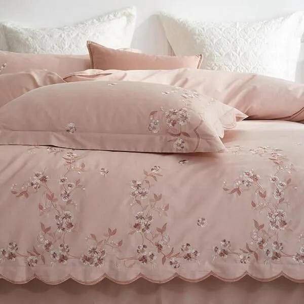 Meelona Egyptian Cotton Embroidered Duvet Cover Set