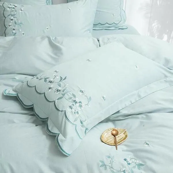 Meelona Egyptian Cotton Embroidered Duvet Cover Set