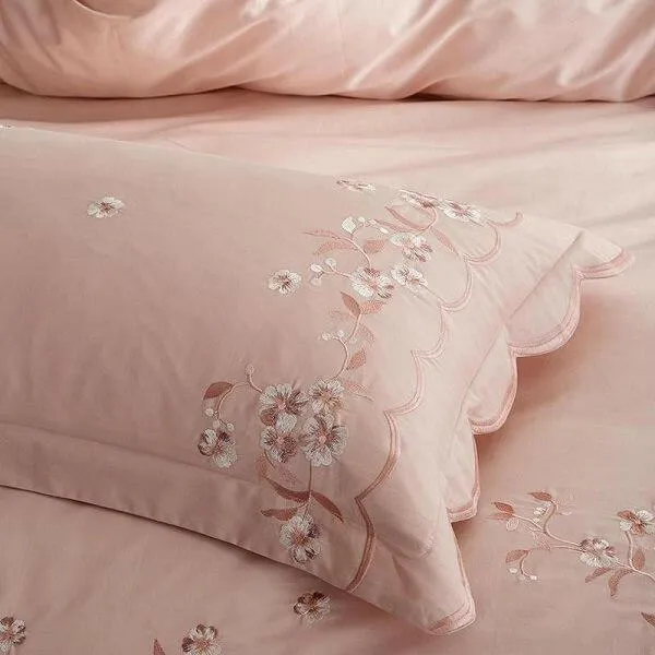 Meelona Egyptian Cotton Embroidered Duvet Cover Set