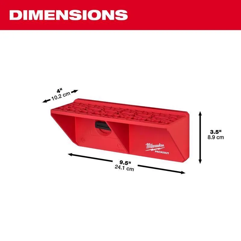 Milwaukee PACKOUT SHOP STORAGE Garage Organizer Screwdriver Rack Black/Red