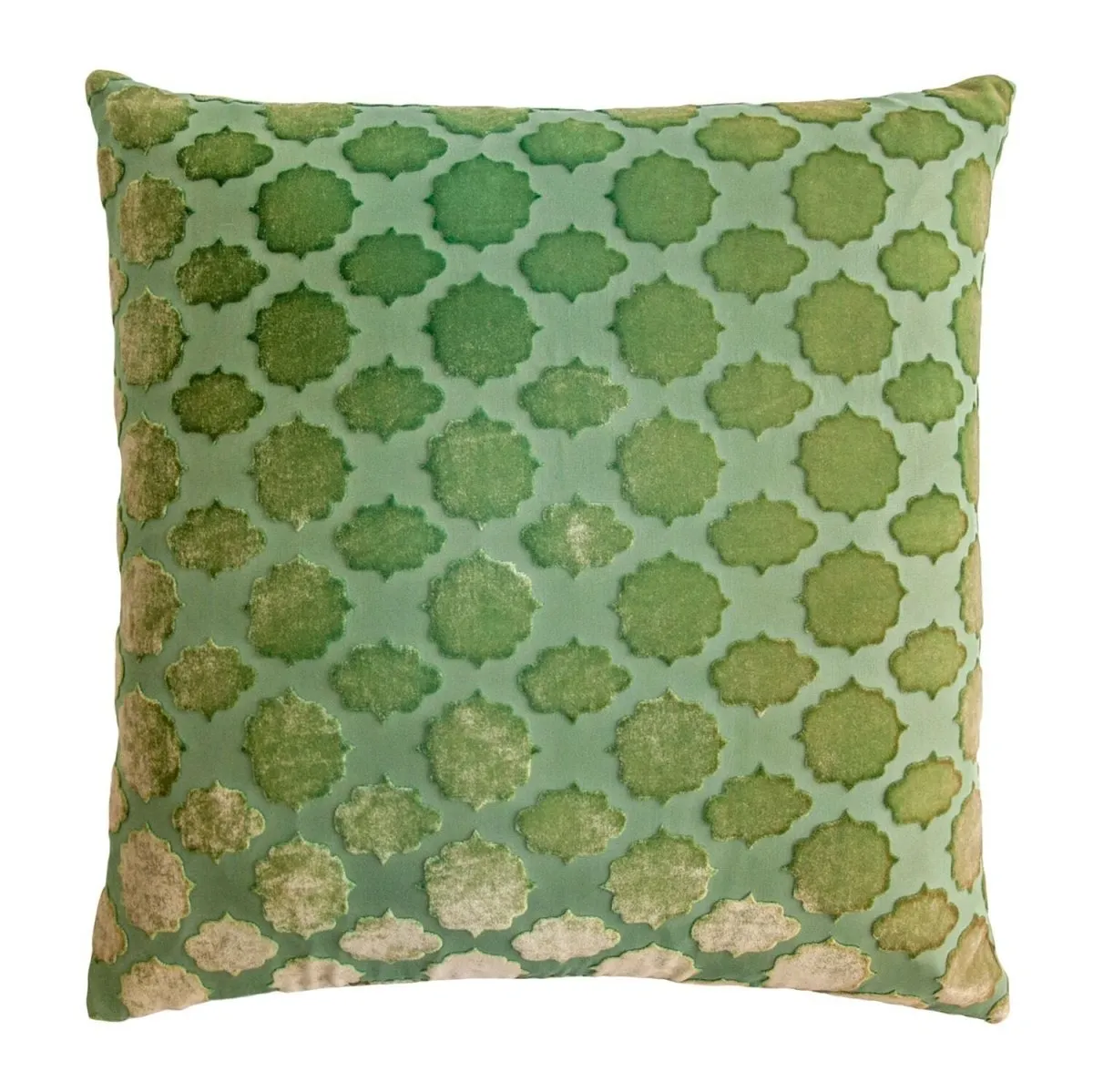 Mod Fretwork Grass Velvet Pillows by Kevin O'Brien Studio