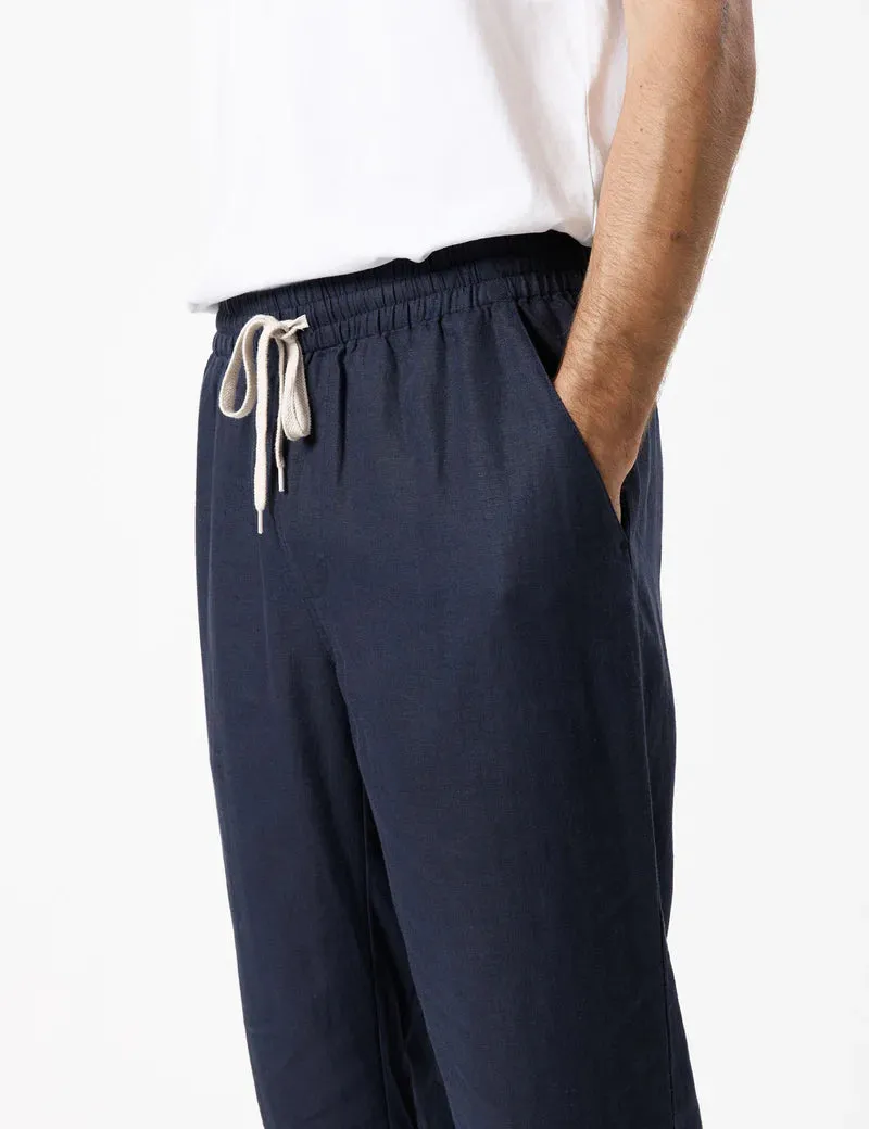 MR SIMPLE - Burbank Linen Pant Navy