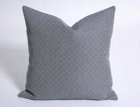 Navy Grasscloth Cushion Cover / Navy White Pillow / Madcap Cottage Pillow / Small scale Pillow / Navy Cushion Cover