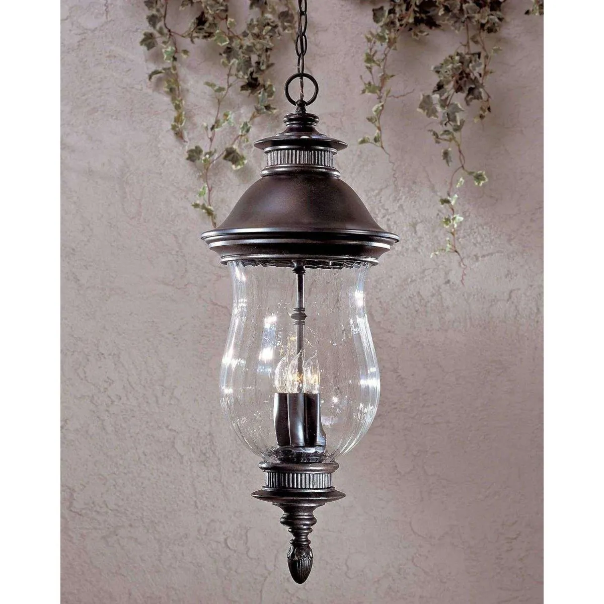 Newport 4 lights 12 in. Outdoor Hanging Lantern Heritage finish