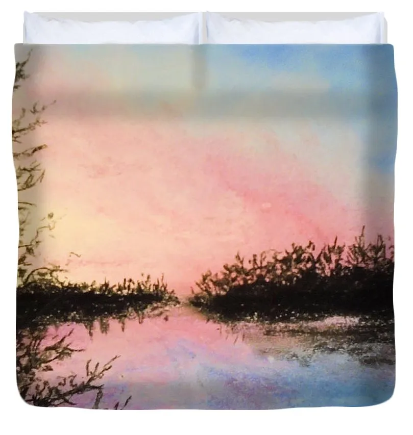 Night Streams in Sunset Dreams  - Duvet Cover