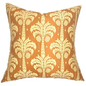 Orange Palm Tree Throw Pillow Cover 24x24