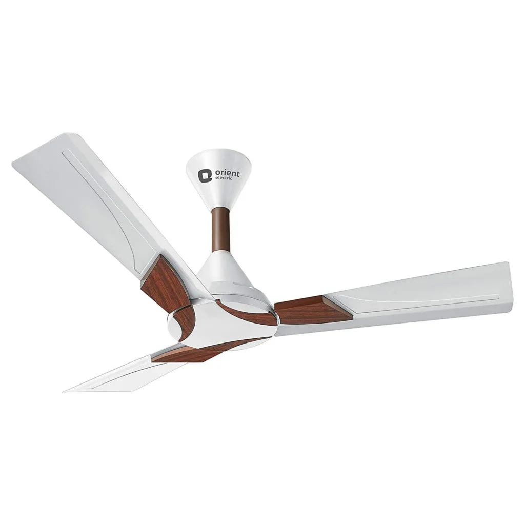 Orient Wendy Ceiling Fan With Remote 1200mm Pearl White-Walnut