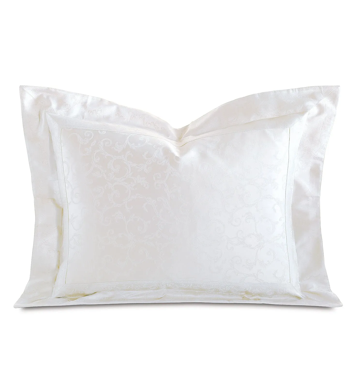 Palazzo Regal Jacquard Sham in White